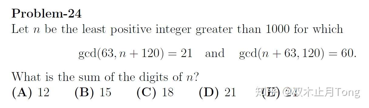最新 Amc10a 24 一道最大公约数好题 知乎