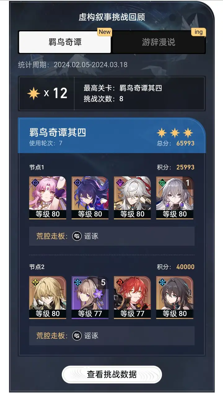 星穹铁道2月虚构叙事羁鸟奇谭(希景符鸭 罗黑姬阮) - 知乎