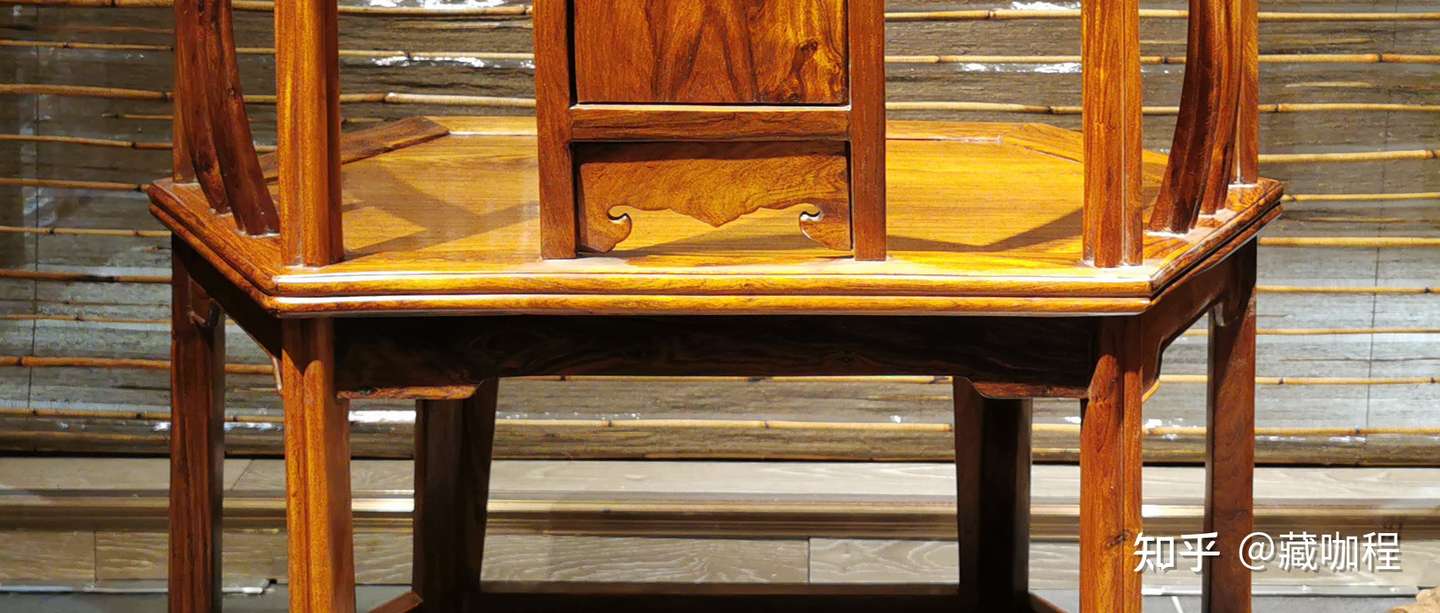 座下劈料造 黄花梨六方椅主打层次感 知乎