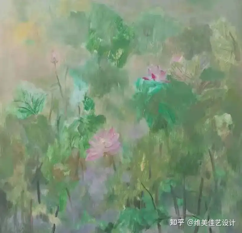 油彩画 「葉相」