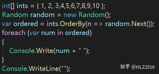 C#使用OrderBy实现数组乱序及其背后原理- 知乎