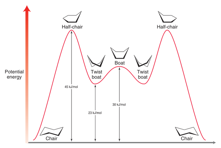 怎样理解环己烷的半椅式构象