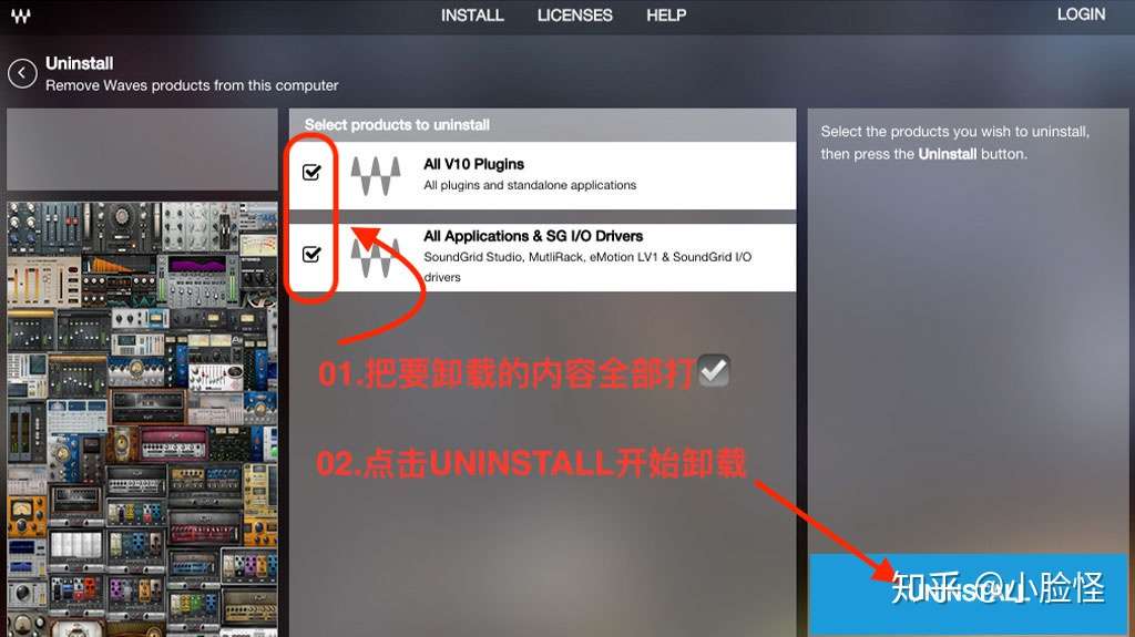 uninstall waves plugins