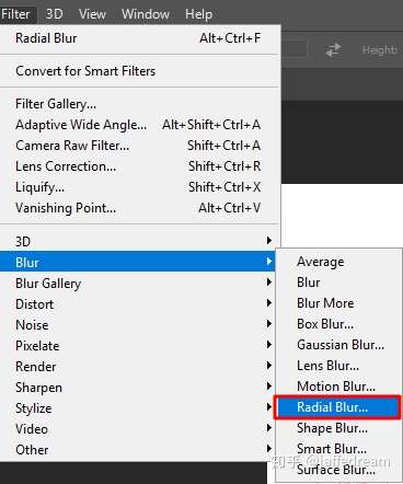 photoshop里的一种滤镜radial blur,默认是spin,改成zoom.
