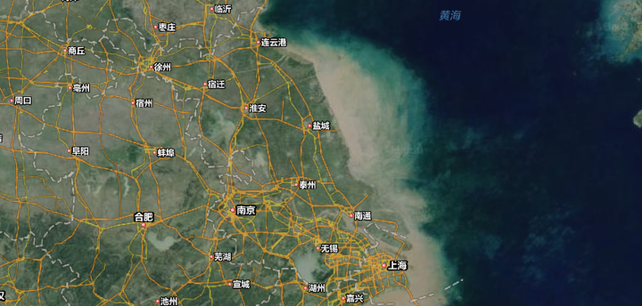 用衛星地圖環顧全球為什麼只有中國的海岸線汙了那麼大一片