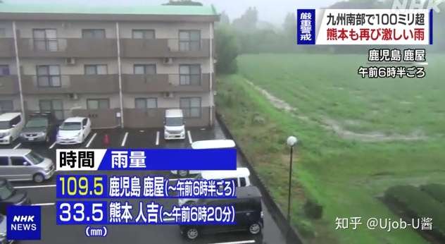 几十年一遇的大暴雨突袭日本 警报级别已拉升至最高 知乎