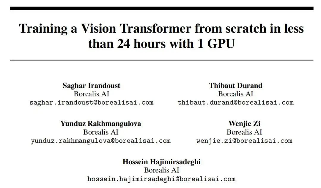 如何用单个GPU在不到24小时的时间内从零开始训练ViT模型？ - CV技术