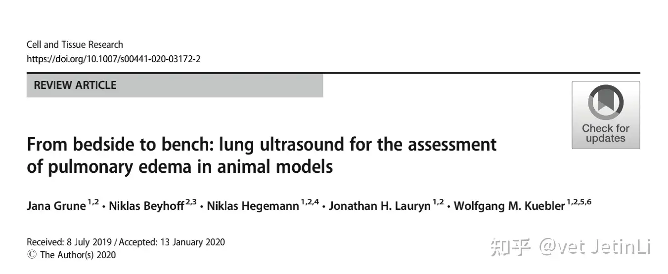 从临床到实验室：肺部超声对肺水肿动物模型的评估- 知乎