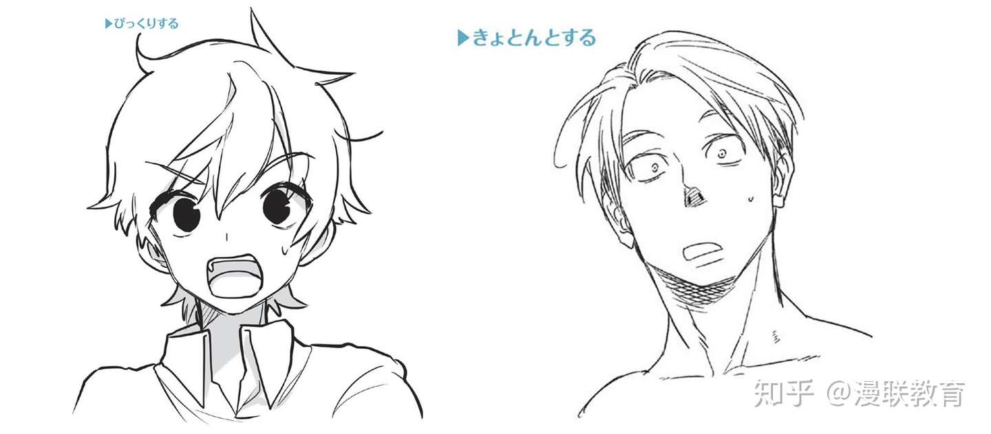 漫画人物6种基本表情的画法part 04 惊 的表情画法 教程 知乎