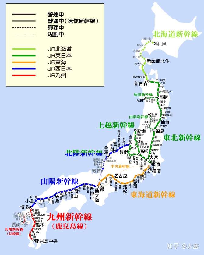 先介绍几个在日本常见的轨道交通公司,日本的铁路公司跟国内不太一样