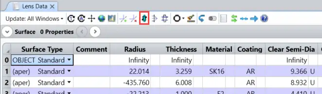Ansys Zemax丨如何反转一个光学系统的图6
