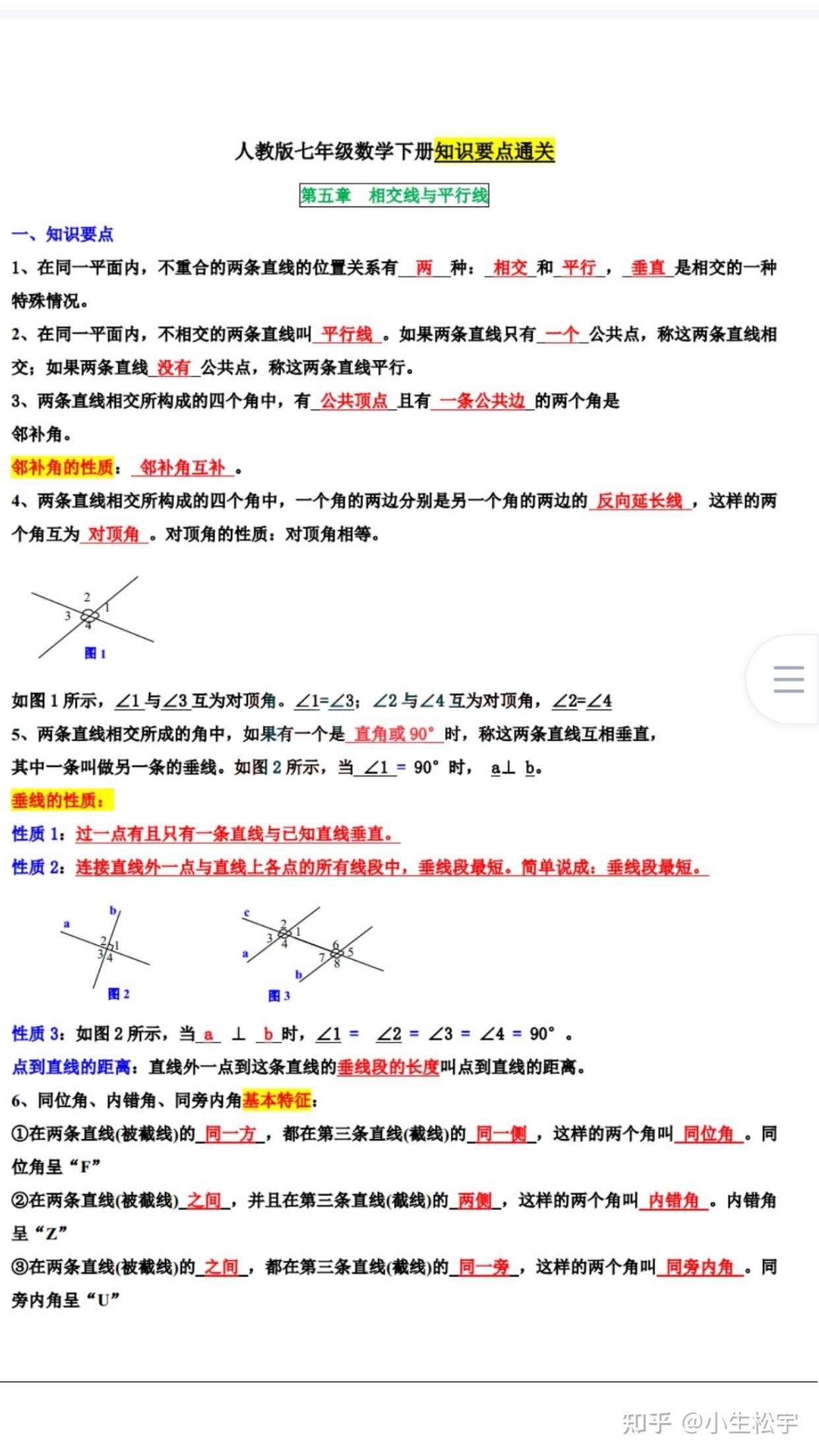 初中学习资料 初中数学知识要点通关背记手册 知乎