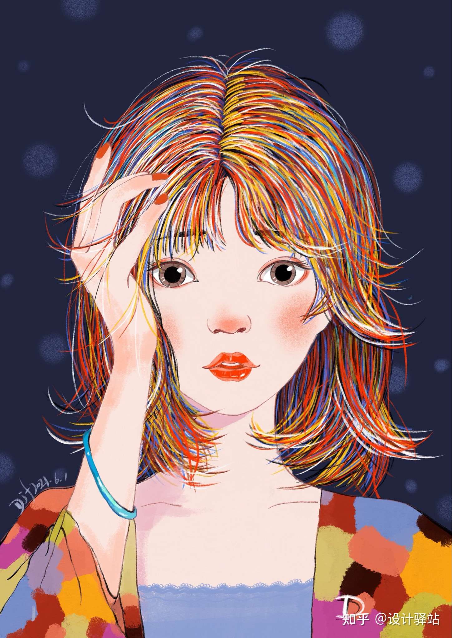 设计驿站 的想法: 杜鲸锋老师ipad数字绘画艺术——个性人物… - 知乎