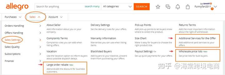 波兰Allegro销售设置(Sales Settings)5-附加服务+批发价格表+大订单折扣