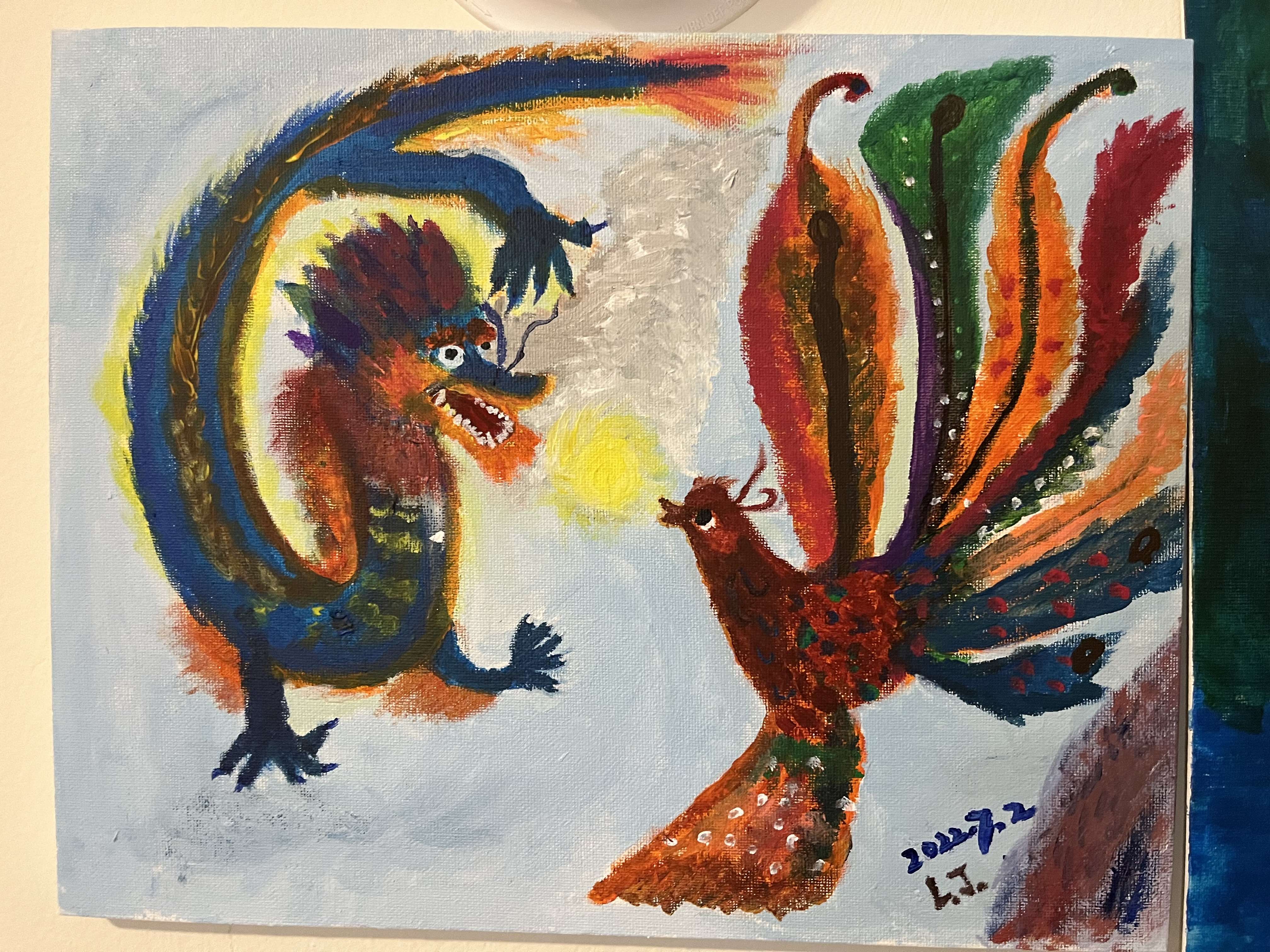 大智若愚 的想法: 油画习作更新《龙凤呈祥》～ - 知乎