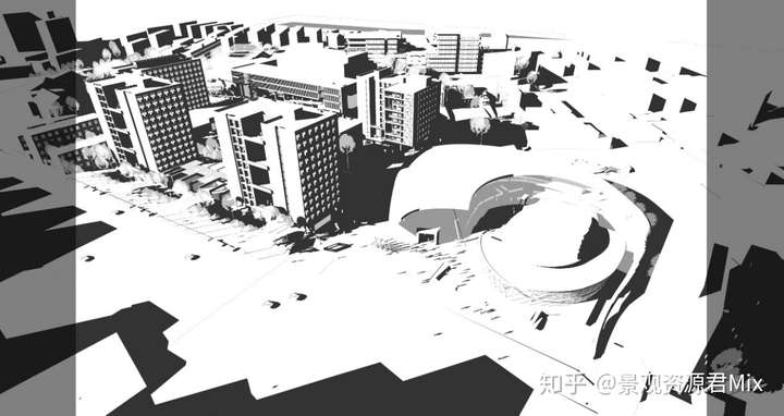 景观建筑效果图su不渲染裸奔出图然后ps的效果图可以有多惊艳