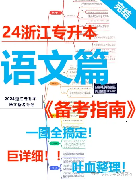 2024浙江专升本语文抢跑/高分资料【最全规划·考试重点·大纲梳理·复习方法·真题锦囊】收藏！！！