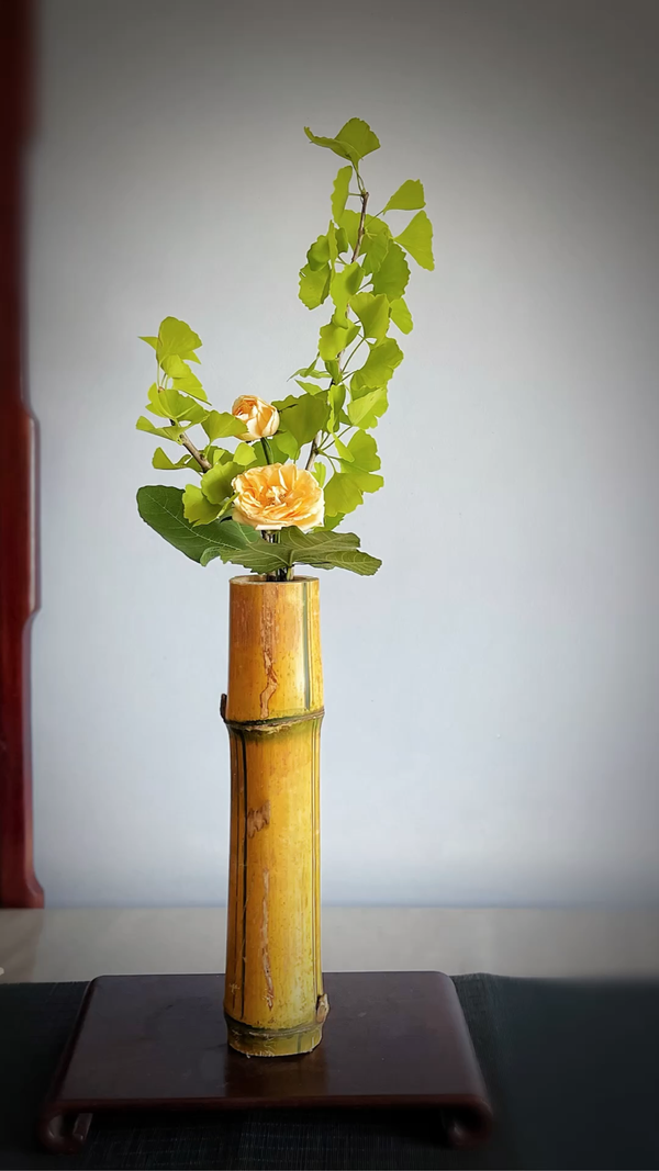 蔓枝堂中华花艺 的想法: 自制竹筒花器