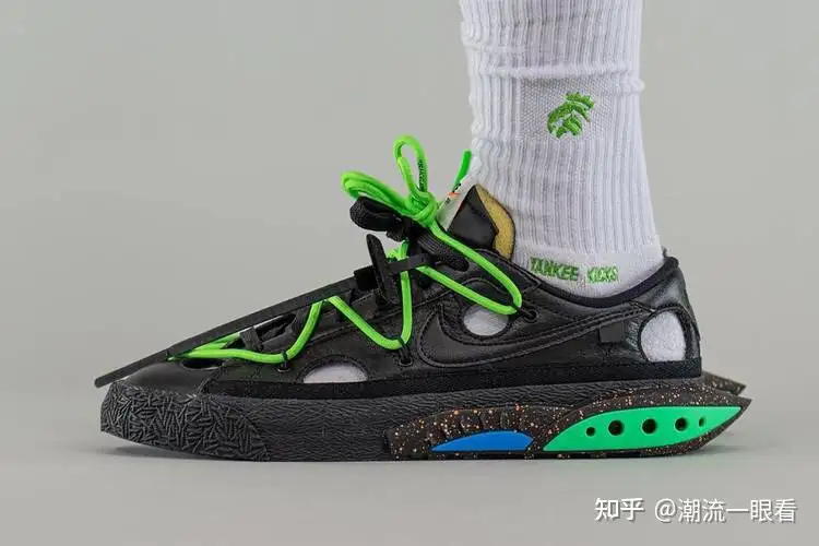 率先上脚Off-White™ x Nike Blazer Low 最新联名黑色鞋款- 知乎