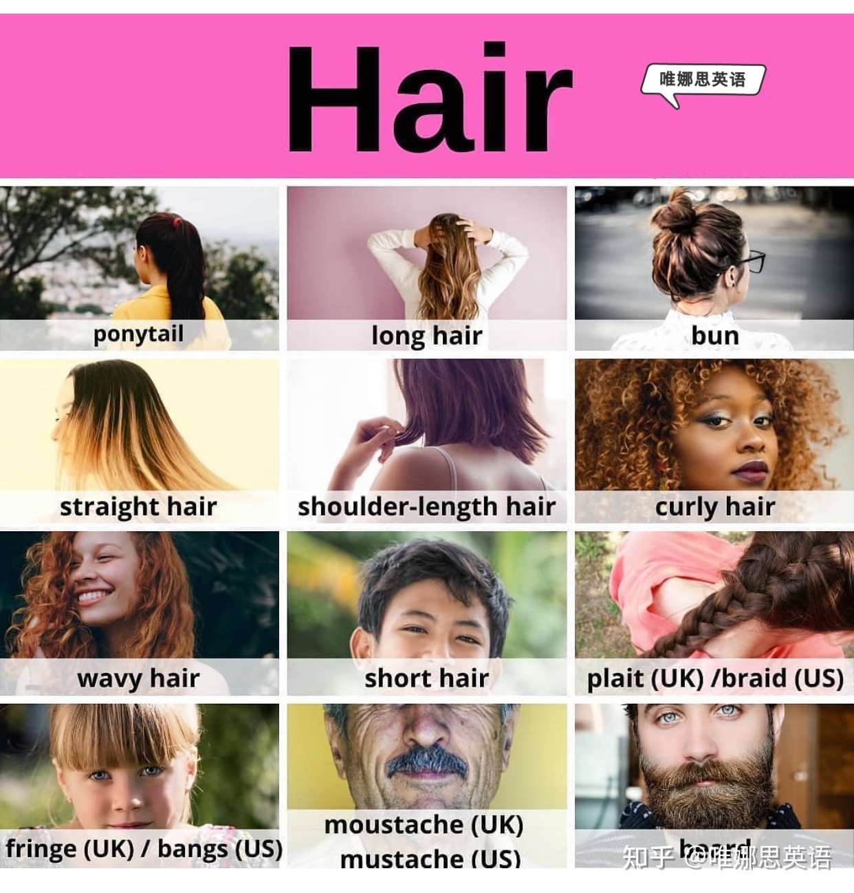 发型英文 知乎