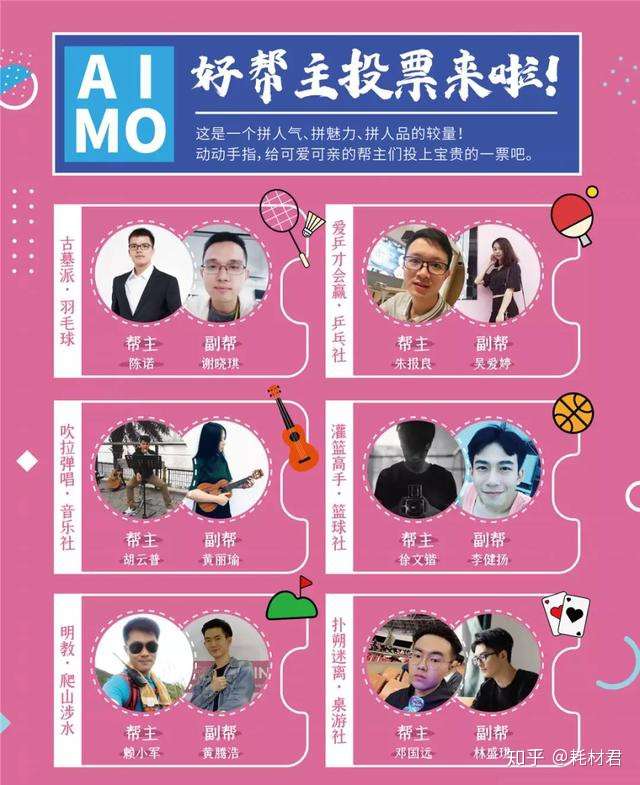 爱墨六大社团 最受欢迎帮主评选 知乎