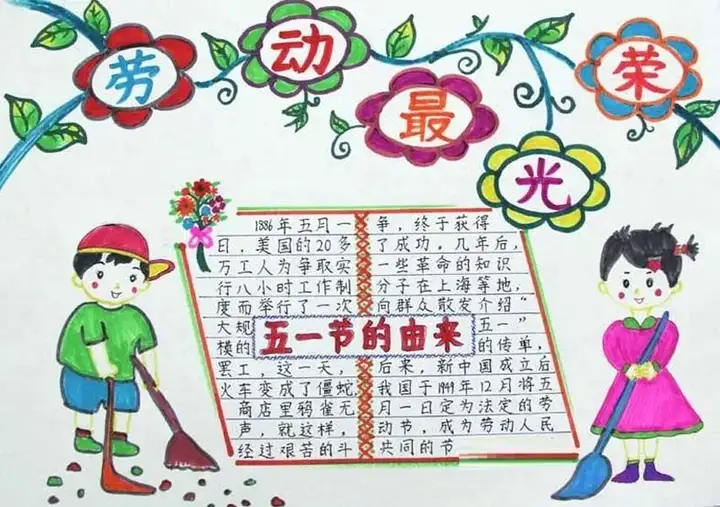 五一劳动节手抄报+素材大全（名言、谚语、古诗），快给孩子收藏吧！