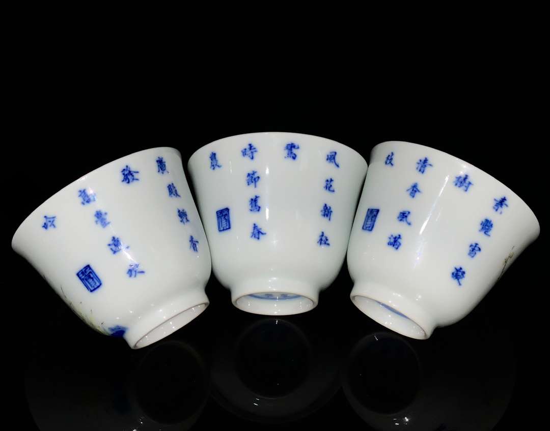 随缘山房 的想法: 大清康熙年制 青花斗彩 十二花神杯一套 … - 知乎