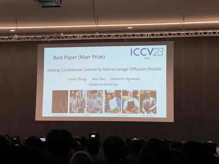 ControlNet wins the Marr Prize for the best papers at ICCV23