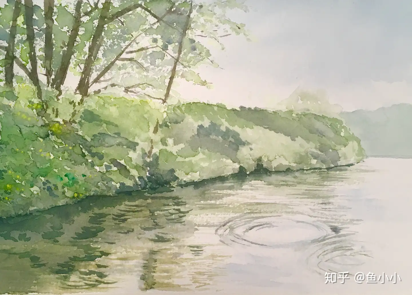绘画 水彩如何画水的体会 知乎