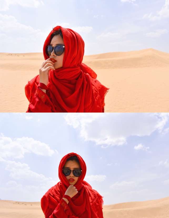 沙漠拍照姿势图片