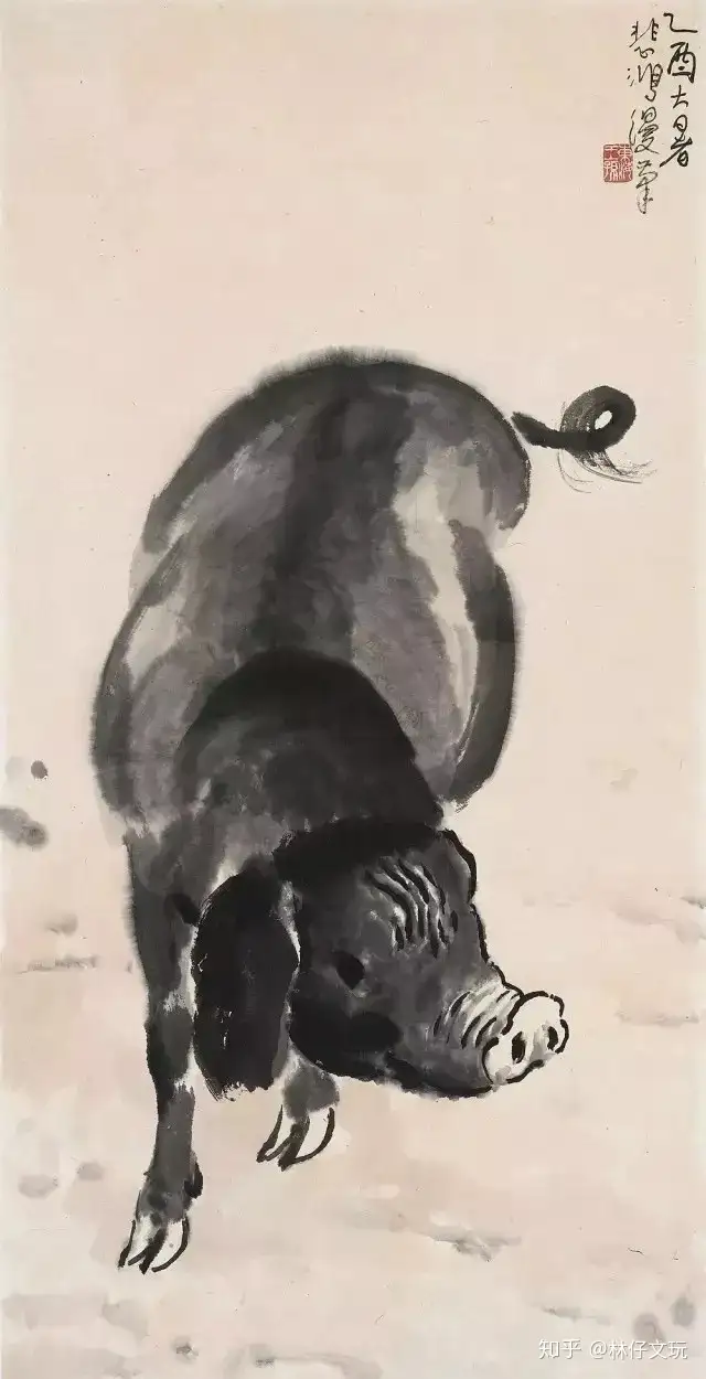 猪 日本画 水墨画