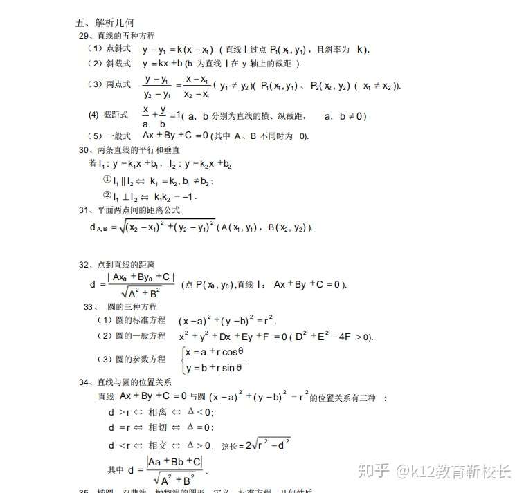 贴在床边 厕所旁的高中数学必考公式大集合 能多提一分是一分 知乎