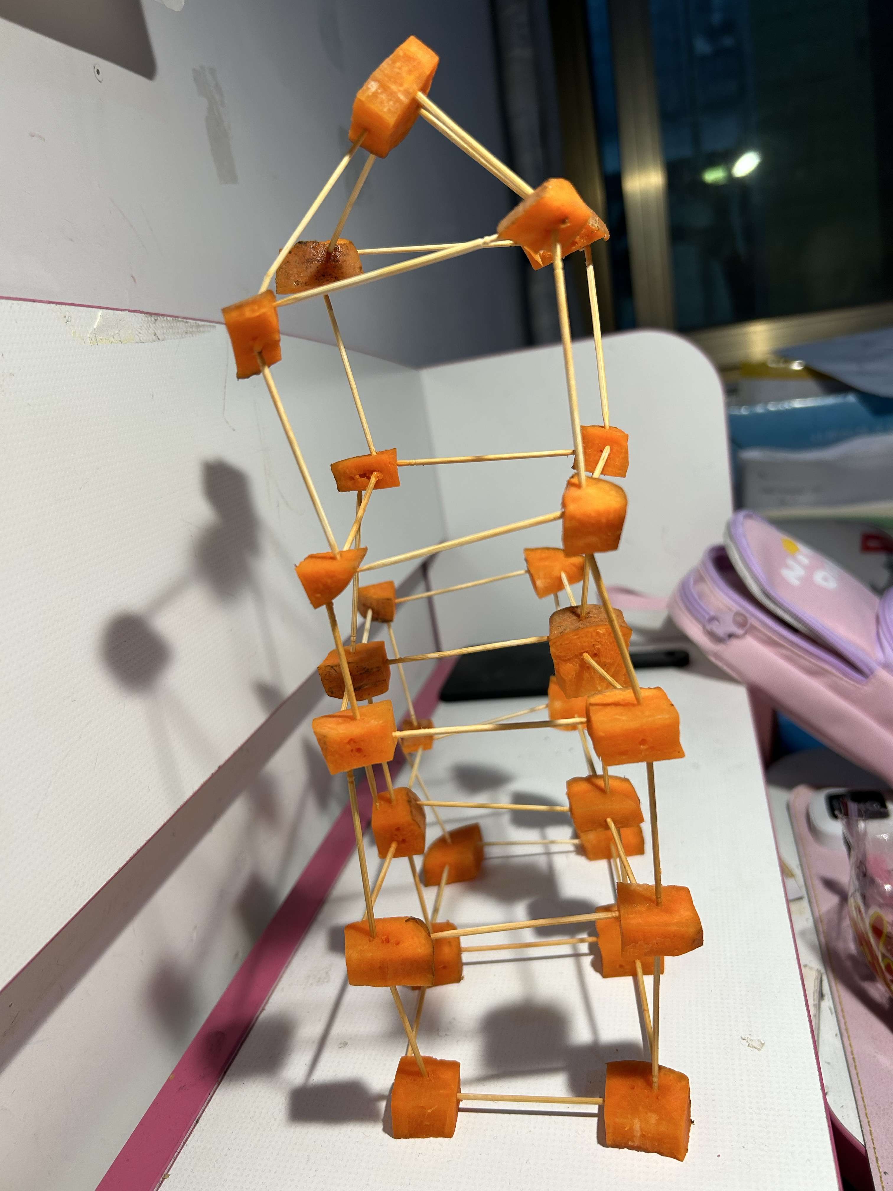 做这个手工作业提前准备好胡萝卜牙签