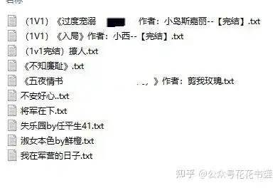 2】《五夜情书》作者:剪我玫瑰《失乐园》作者:任平生《我在军营的