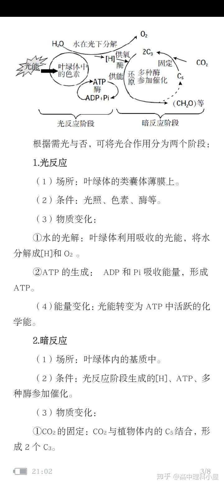 高考生物 光合作用相关知识点及例题 知乎