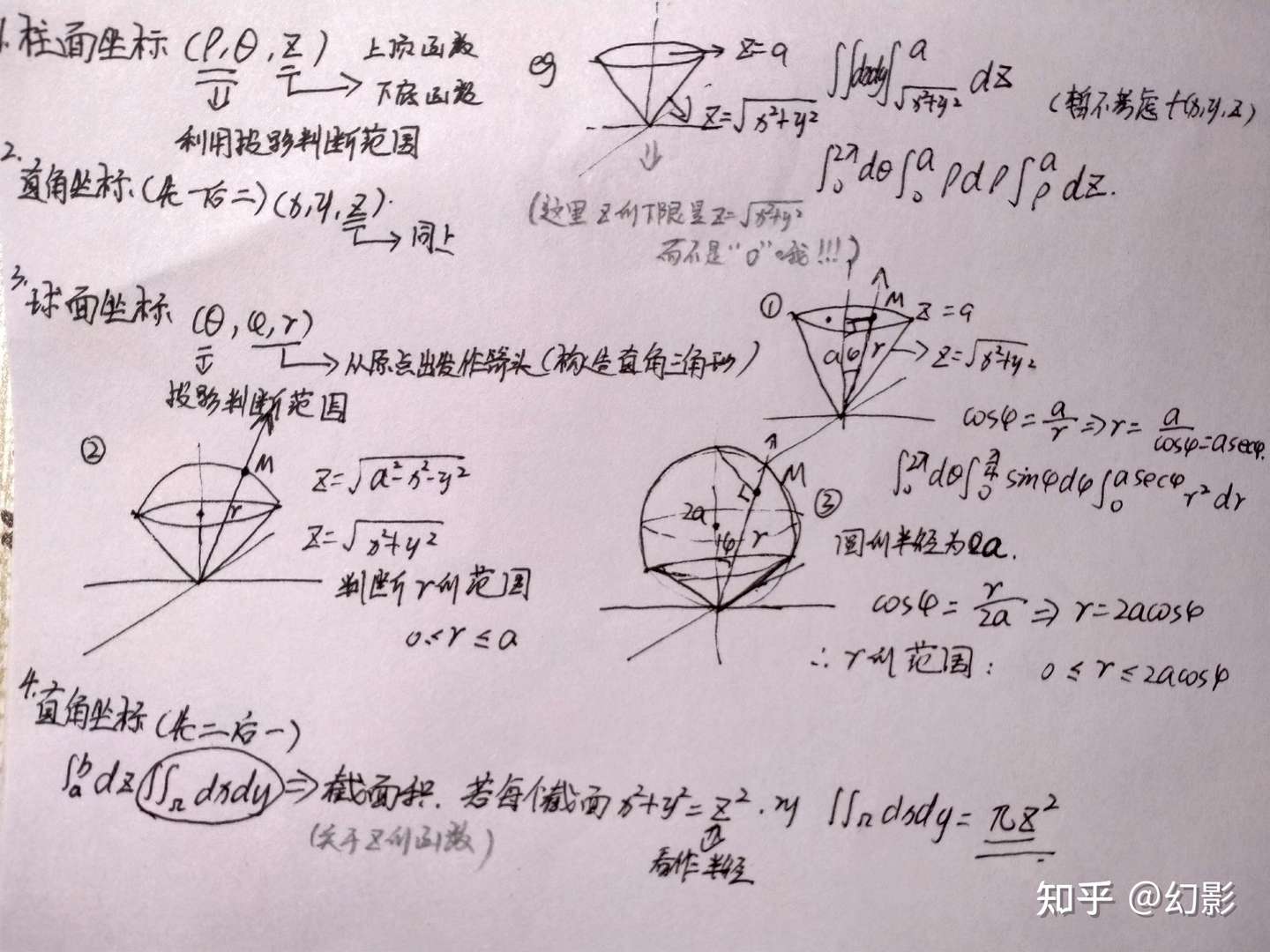 三重积分三种计算形式中参数的判定 知乎