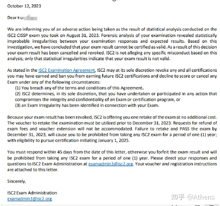 3个月通过两次CISSP考试？——来自知乎学员Athens的备考分享插图-