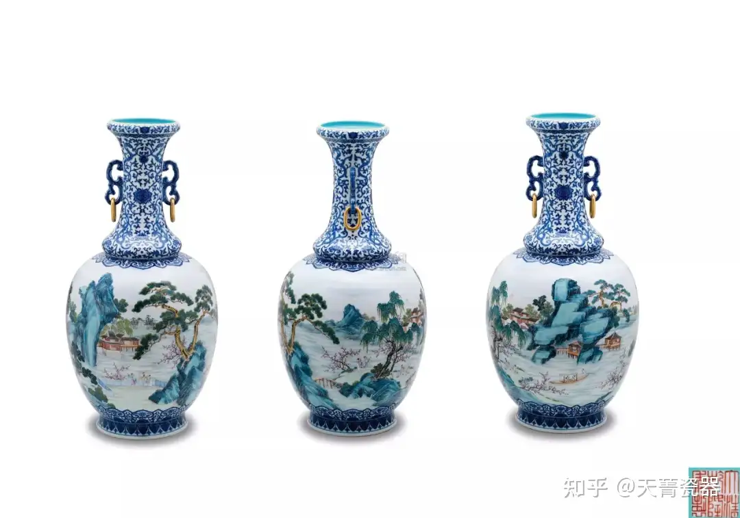 リアル 青花 六角花瓶 素晴らしい絵付の時代景徳鎮窯 唐物骨董 中国