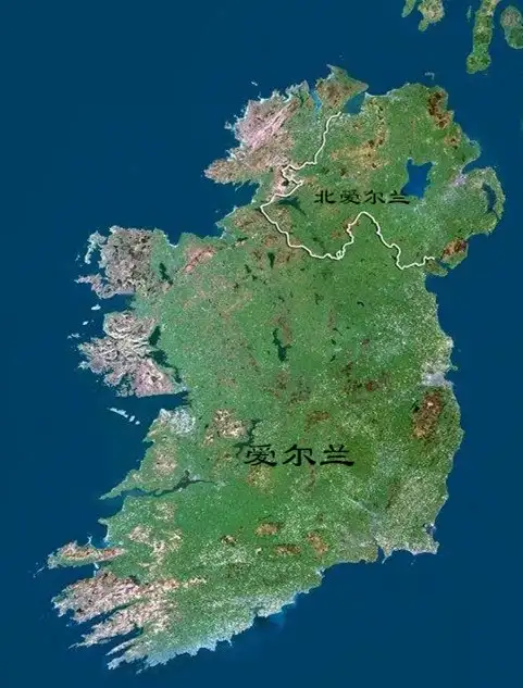 爱尔兰岛地形图片