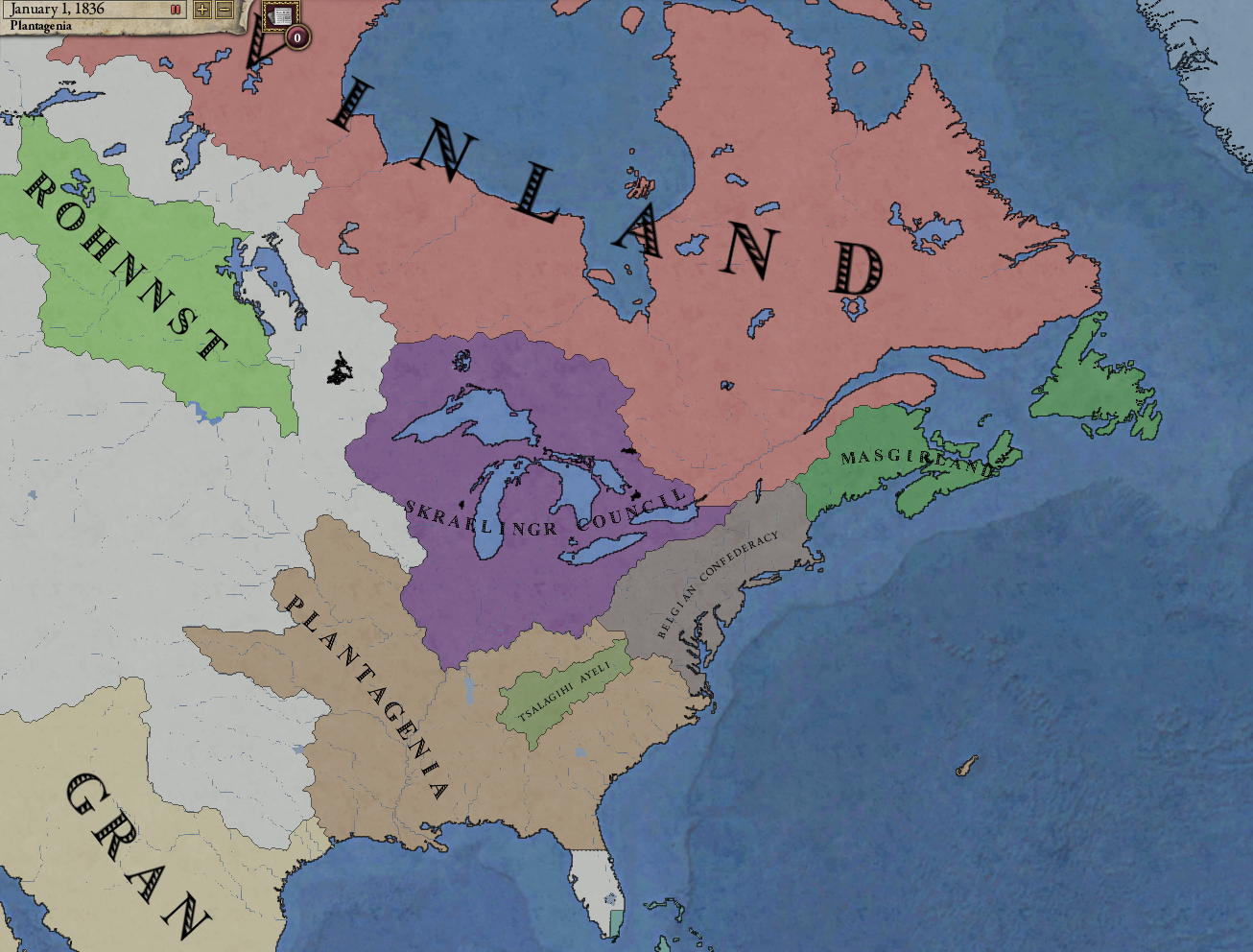 黎塞留公爵 的想法: 1836的阿卡迪亚,开局文兰地区