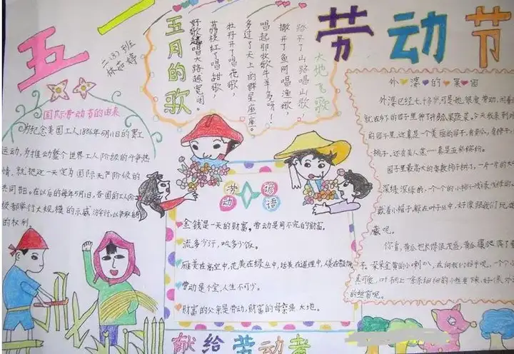 五一劳动节手抄报精选！孩子一定能用到！赶紧收藏
