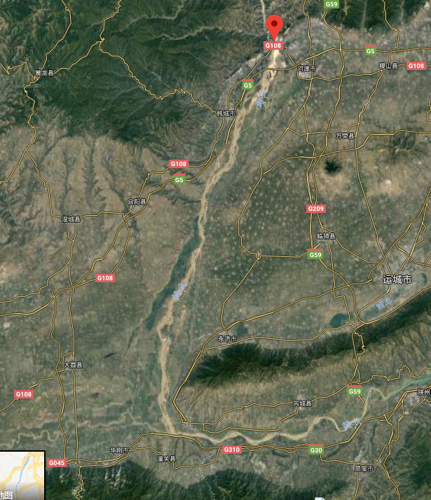 小北干流段卫星图像