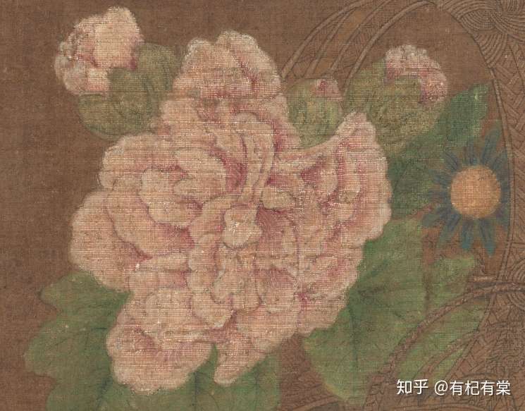 古画中的竹编花篮与蜀葵雏菊 赵昌 花篮图 赏析 知乎