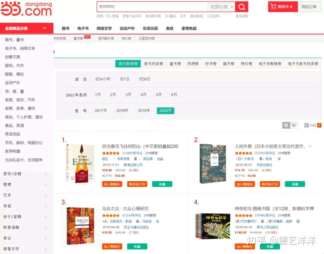当当网图书年畅销榜top500书单 附代码 知乎