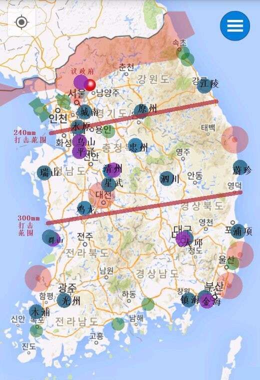 韩军军用机场分布(包括美军)