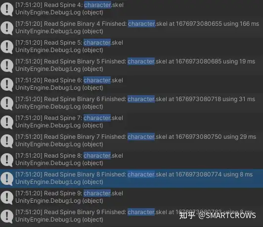 图9 加载多个角色动画资源耗时(缓存后)