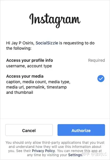 由于第三方应用程序生成的令牌的无限制权限而导致的instagram帐户接管 知乎