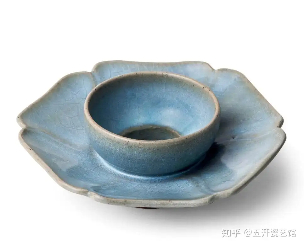 NK25283 中国陶器 紅班 鈞窯杯 小杯 小碗 茶道具 煎茶 酒器 検:天藍釉