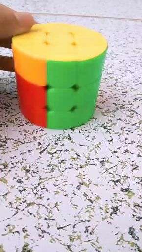 三阶圆柱魔方最后怎么对颜色?