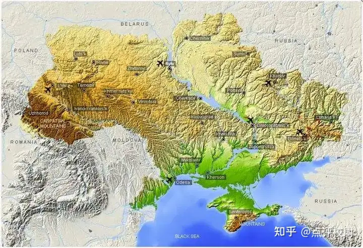 关于乌克兰（含三维地形图）（乌克兰地形的主要特征）